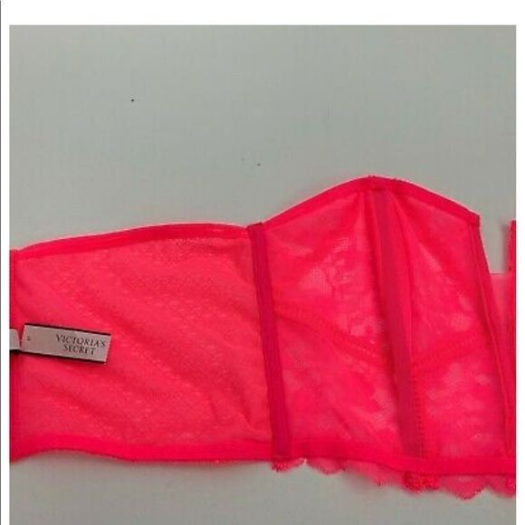 💕New! Victoria's Secret Dream Angels Lace Corset Bra Neon Pink NWT - Picture 8 of 8